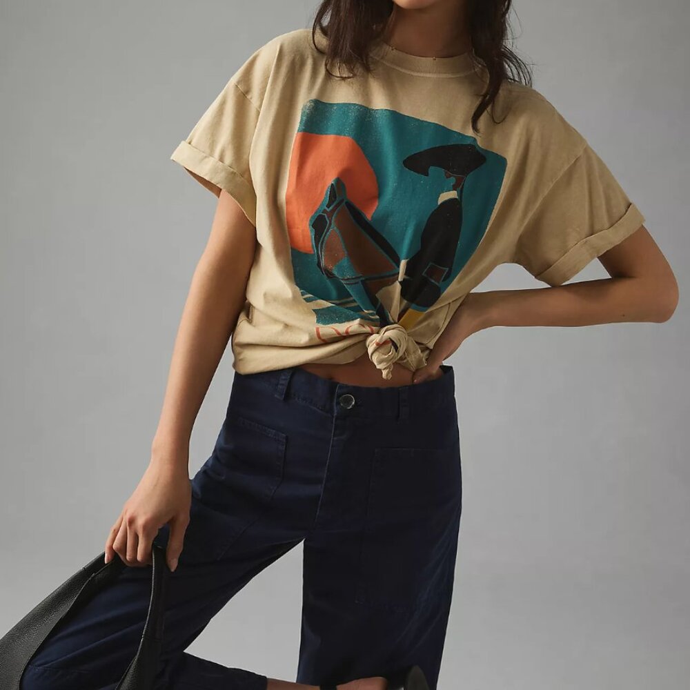 Anthropologie Girl Dangerous Derby Days 🐎 T-Shirt